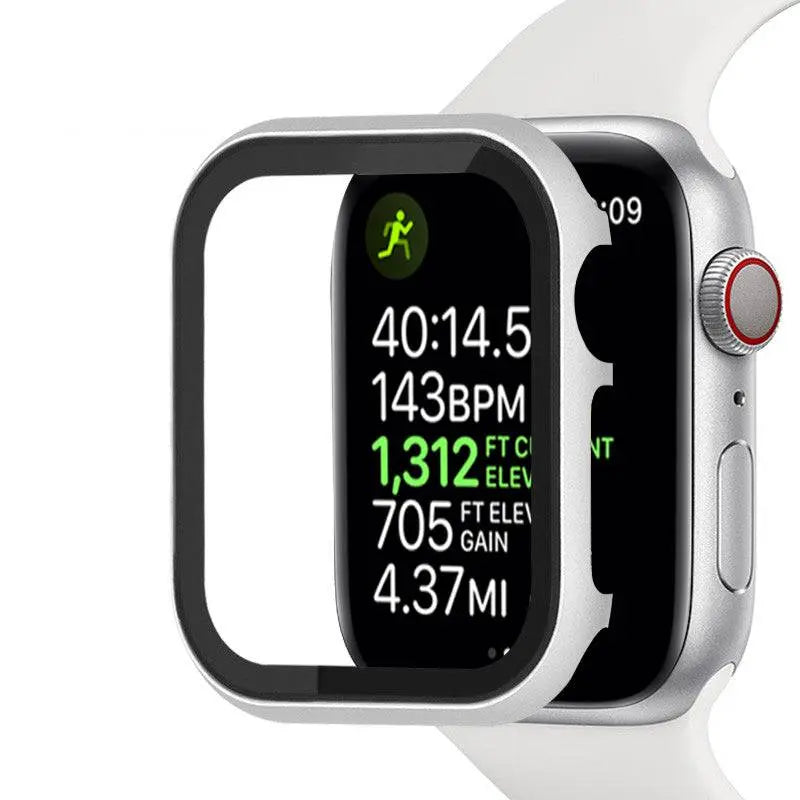 Spartan Stainless Steel Apple Watch Series 5 Case Fortified Tempered Glass Screen Protector - Pinnacle Luxuries