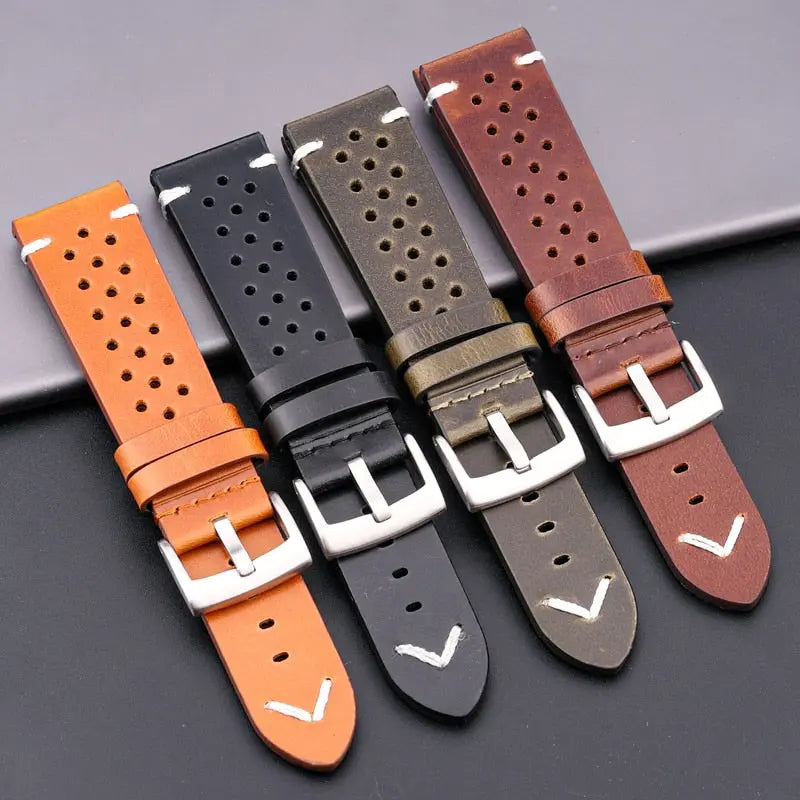 Pinnacle Collection Handmade Cowhide Watch Band 18mm 20mm 22mm 24mm Pinnacle Luxuries