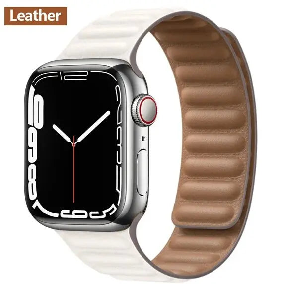 Luxe Leather Loop & Silicone Magnetic Bands for Apple Watch Series 9 & Ultra 2 - Pinnacle Luxuries