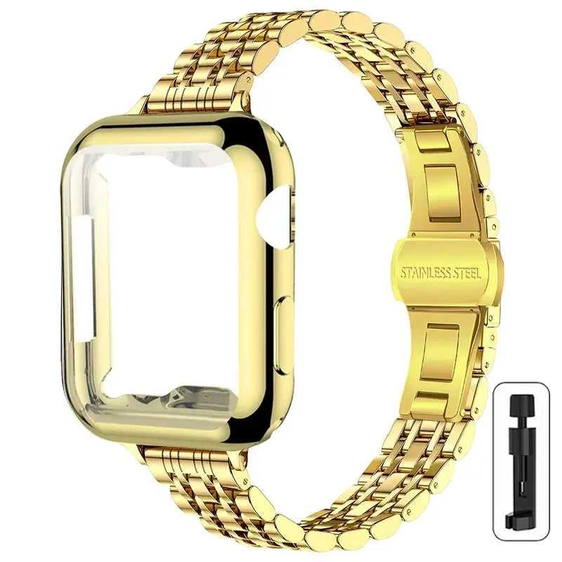 SvelteStyle Steel Elegance Set for Apple Watch - Pinnacle Luxuries