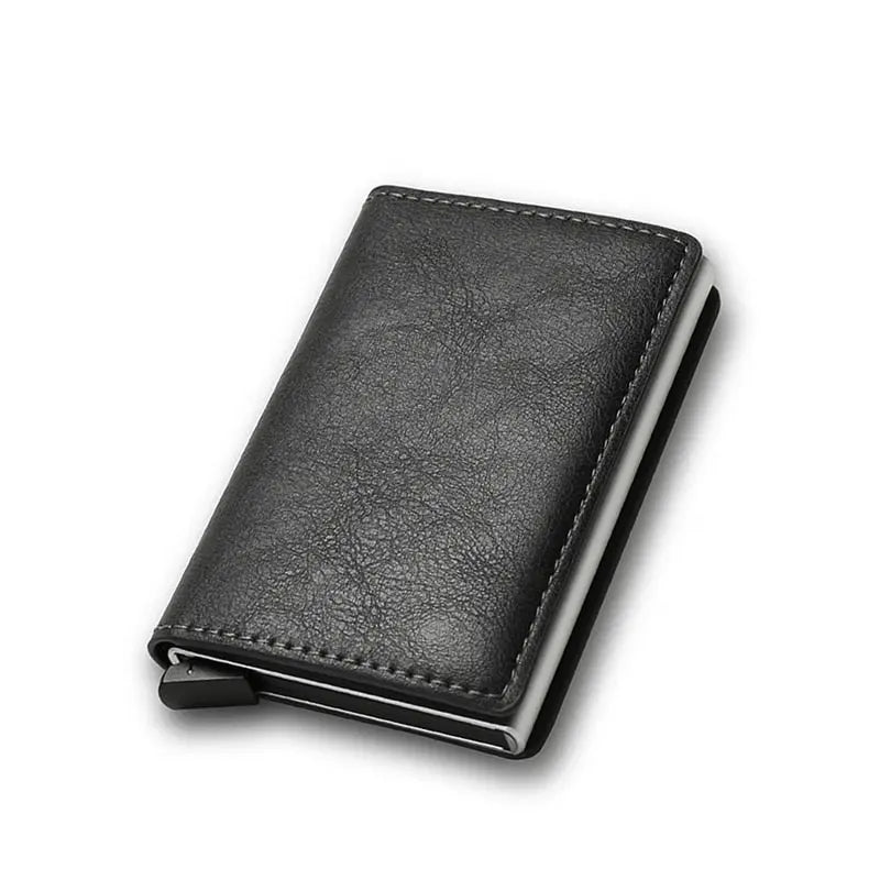 Custom Card Holder Rfid Black Carbon Fiber Leather Simple Wallet Men's Gift Personalized Pinnacle Luxuries