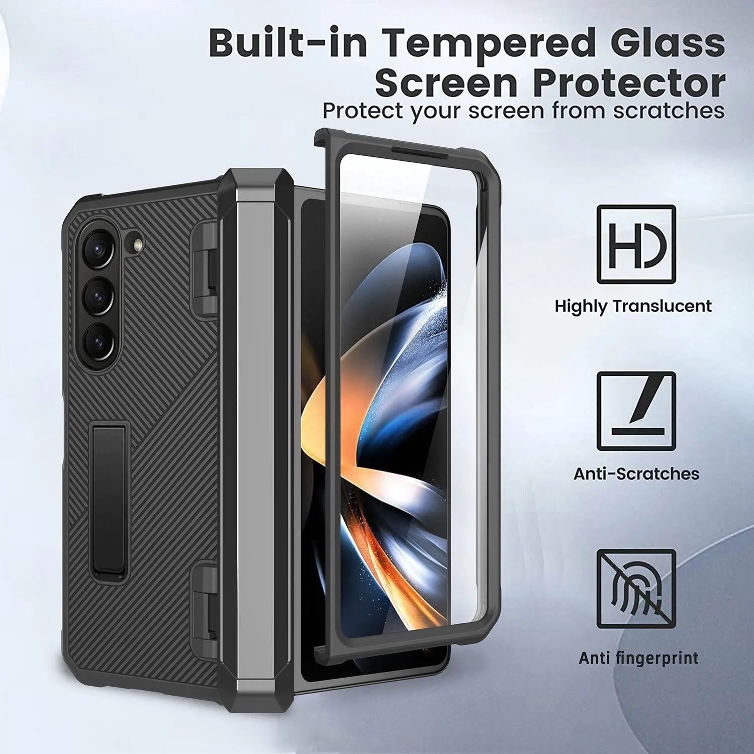 Shield360 Tempered Glass Phone Case For Samsung Galaxy Z Fold 5 Pinnacle Luxuries