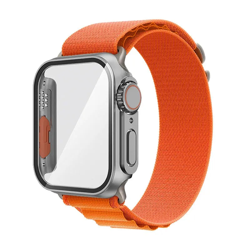 Ultimate Protection Bundle: Nylon Band and Case Screen Protector for Apple Watch - Pinnacle Luxuries