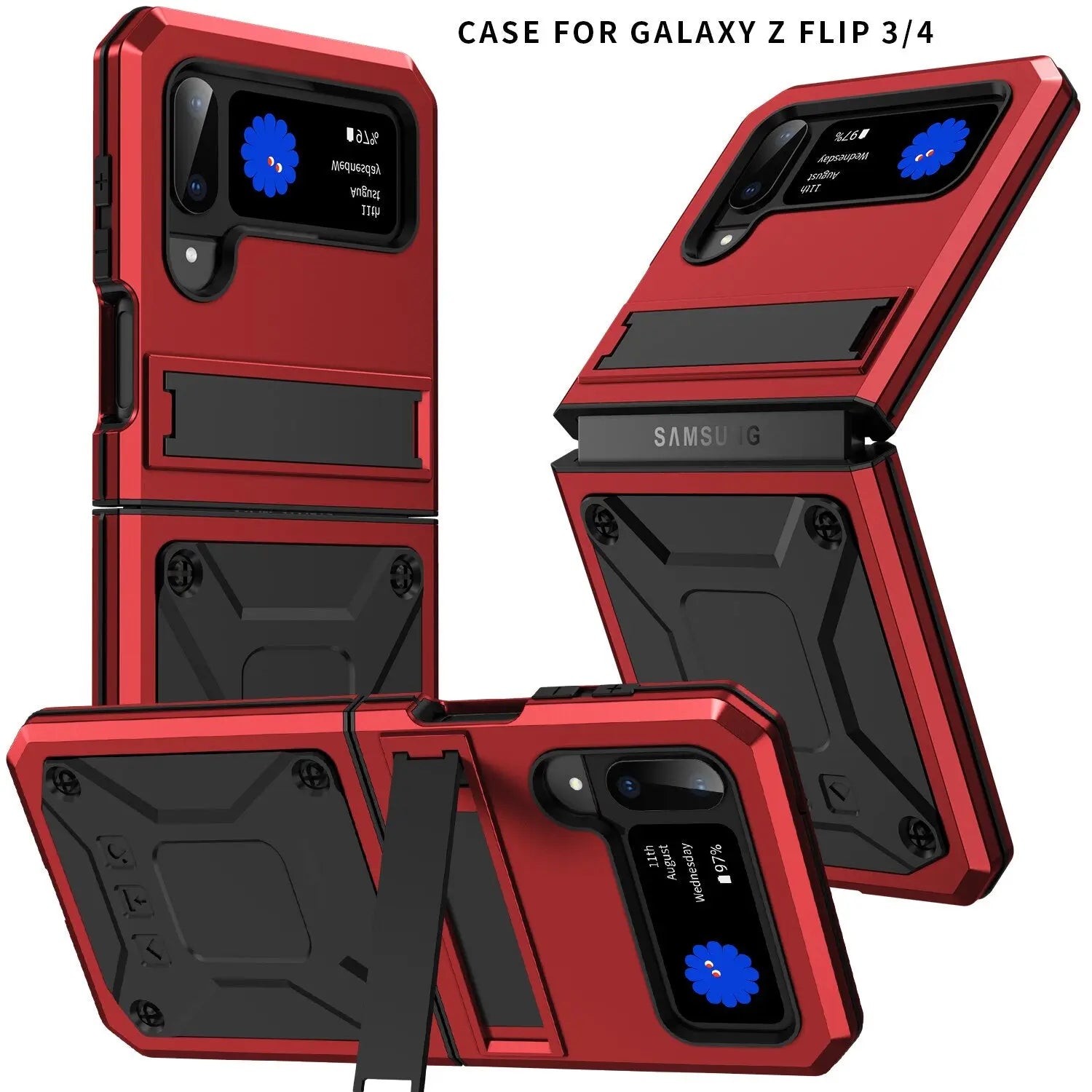 Heavy Duty Military Grade Case For Samsung Galaxy Z Flip 3 Flip 4 - Pinnacle Luxuries