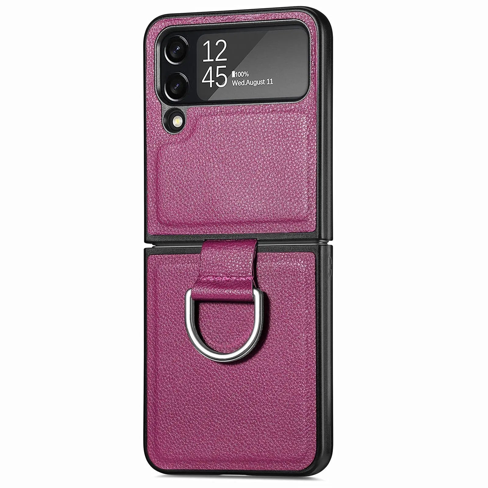 Pinnacle Textured Leather Case for Samsung Galaxy Z Flip 1 2 3 4 - Pinnacle Luxuries