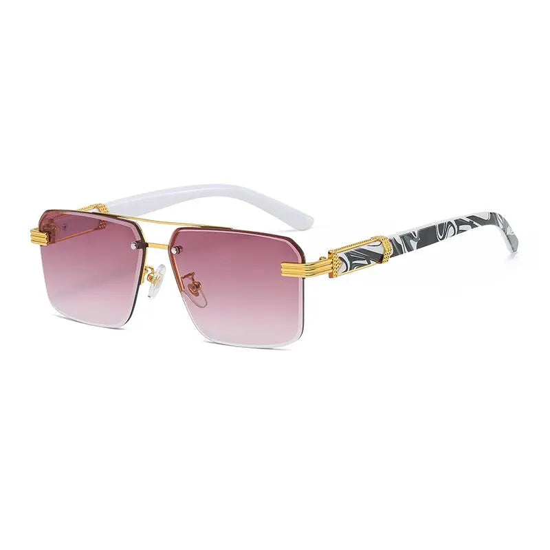 Pinnacle Vintage Small Square Marble Grain Women's Sunglasses - Pinnacle Luxuries