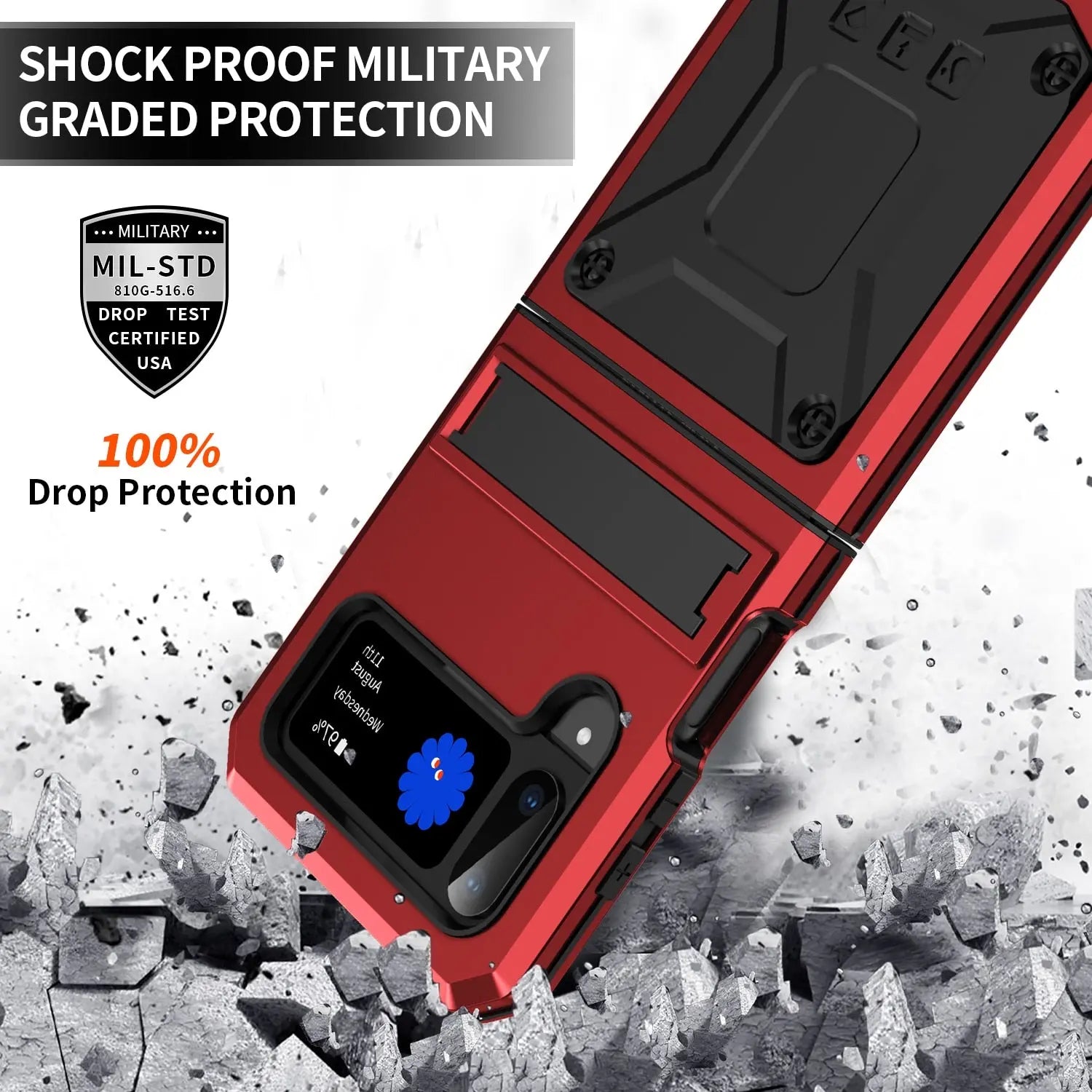 Heavy Duty Military Grade Case For Samsung Galaxy Z Flip 3 Flip 4 - Pinnacle Luxuries