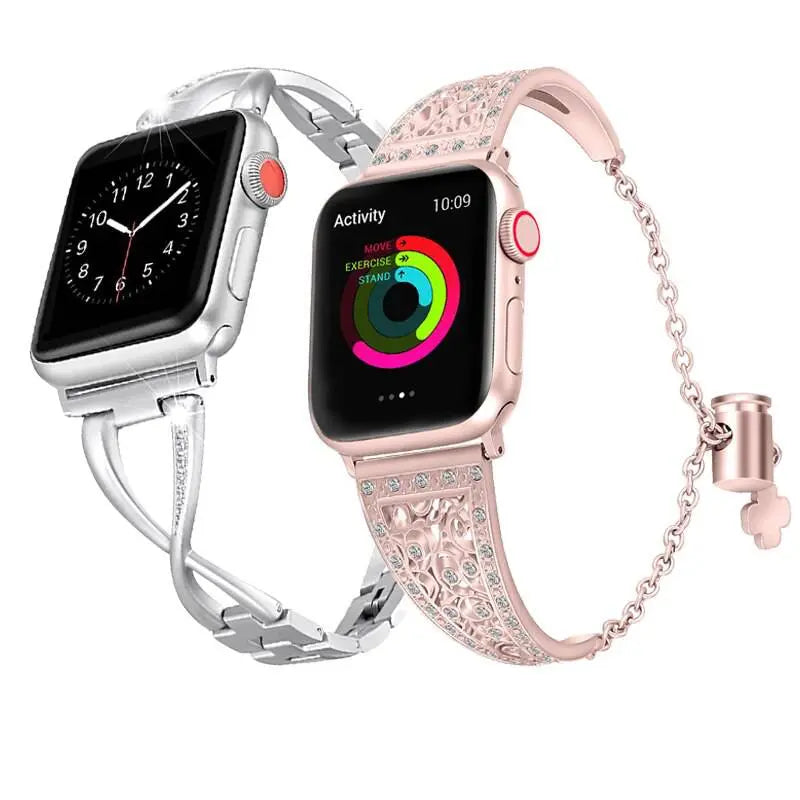 Womens Crystal Collection Pair Of Bands For Apple Watch - Pinnacle Luxuries