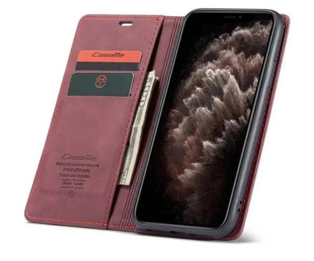 Vintage Leather Wallet Case For Apple iPhone 11/11 Pro/11 Pro Max XR X 8 7 Plus 6 6s Plus - Pinnacle Luxuries