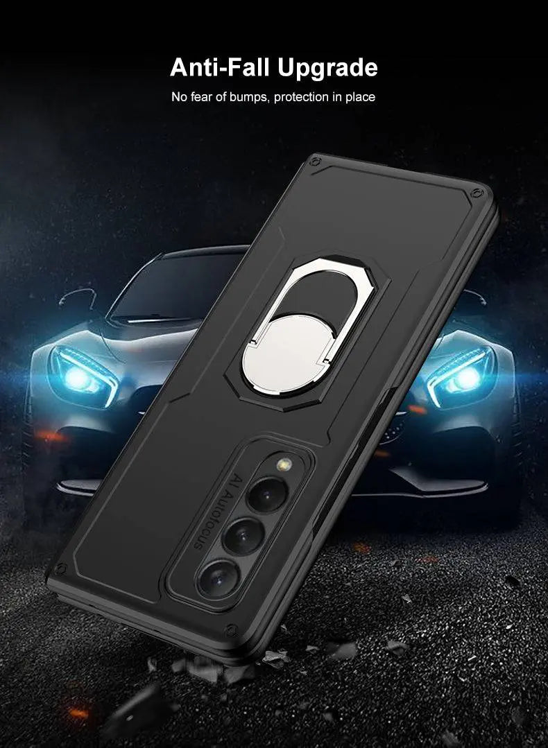 Steel Ring Case For Samsung Galaxy Z Fold 3 5G Z Fold 2 Z Fold 1 Case - Pinnacle Luxuries