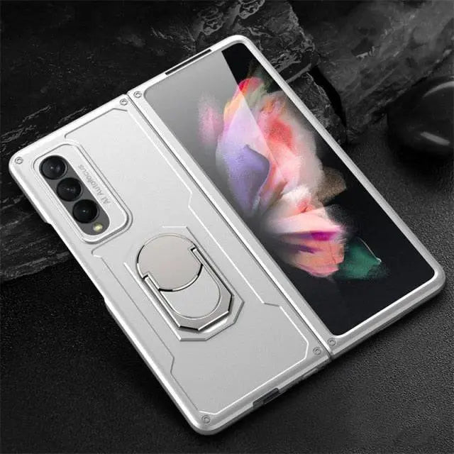 Steel Ring Case For Samsung Galaxy Z Fold 3 5G Z Fold 2 Z Fold 1 Case - Pinnacle Luxuries