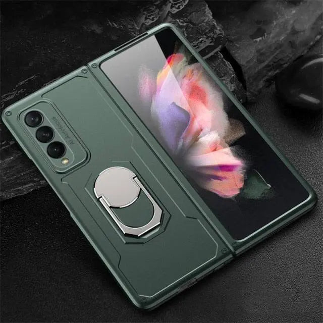 Steel Ring Case For Samsung Galaxy Z Fold 3 5G Z Fold 2 Z Fold 1 Case - Pinnacle Luxuries