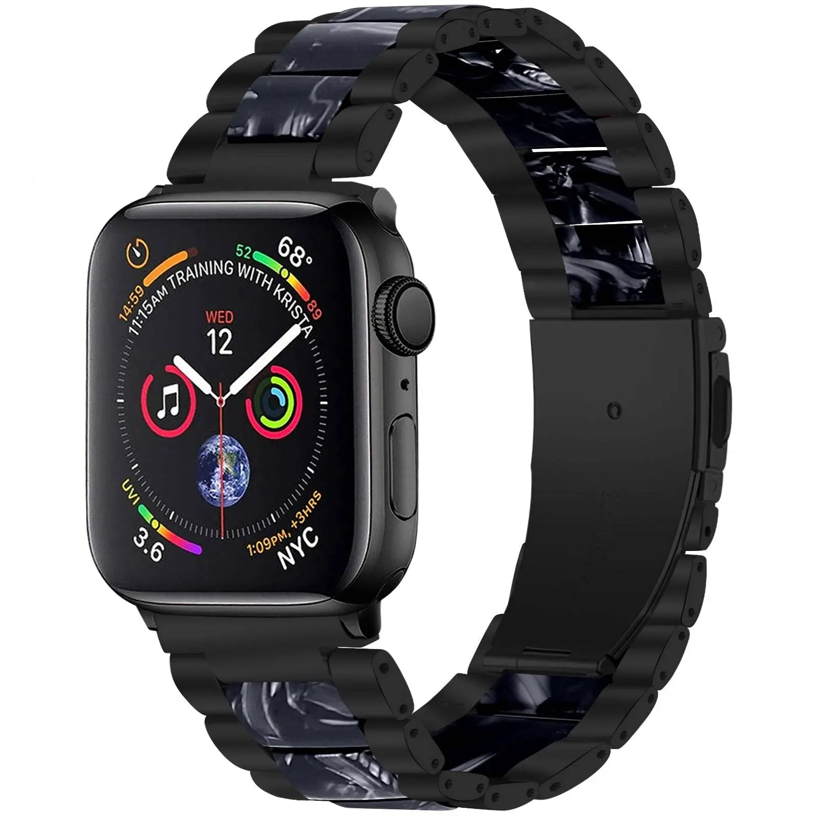 Stainless Steel Resin Band For Apple Watch Series 7 - Pinnacle Luxuries