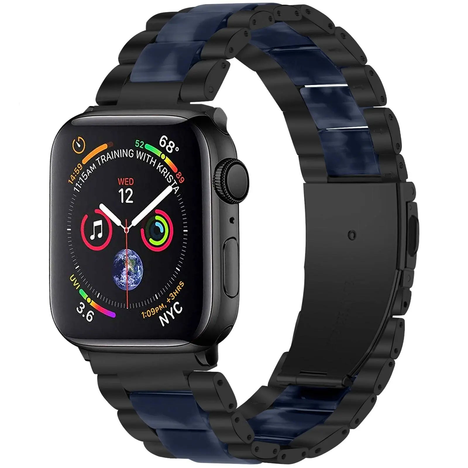 Stainless Steel Resin Band For Apple Watch Series 7 - Pinnacle Luxuries