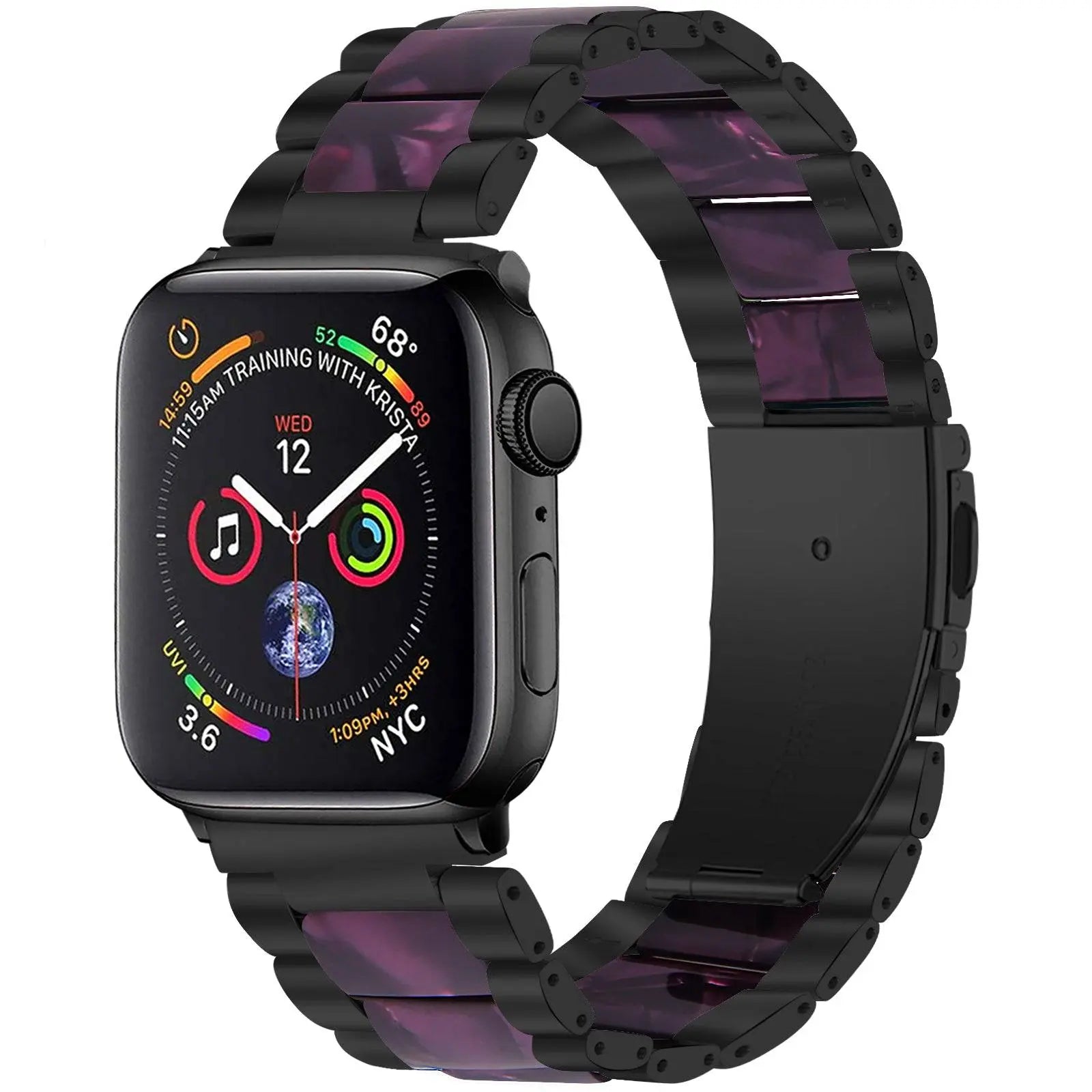 Stainless Steel Resin Band For Apple Watch Series 7 - Pinnacle Luxuries