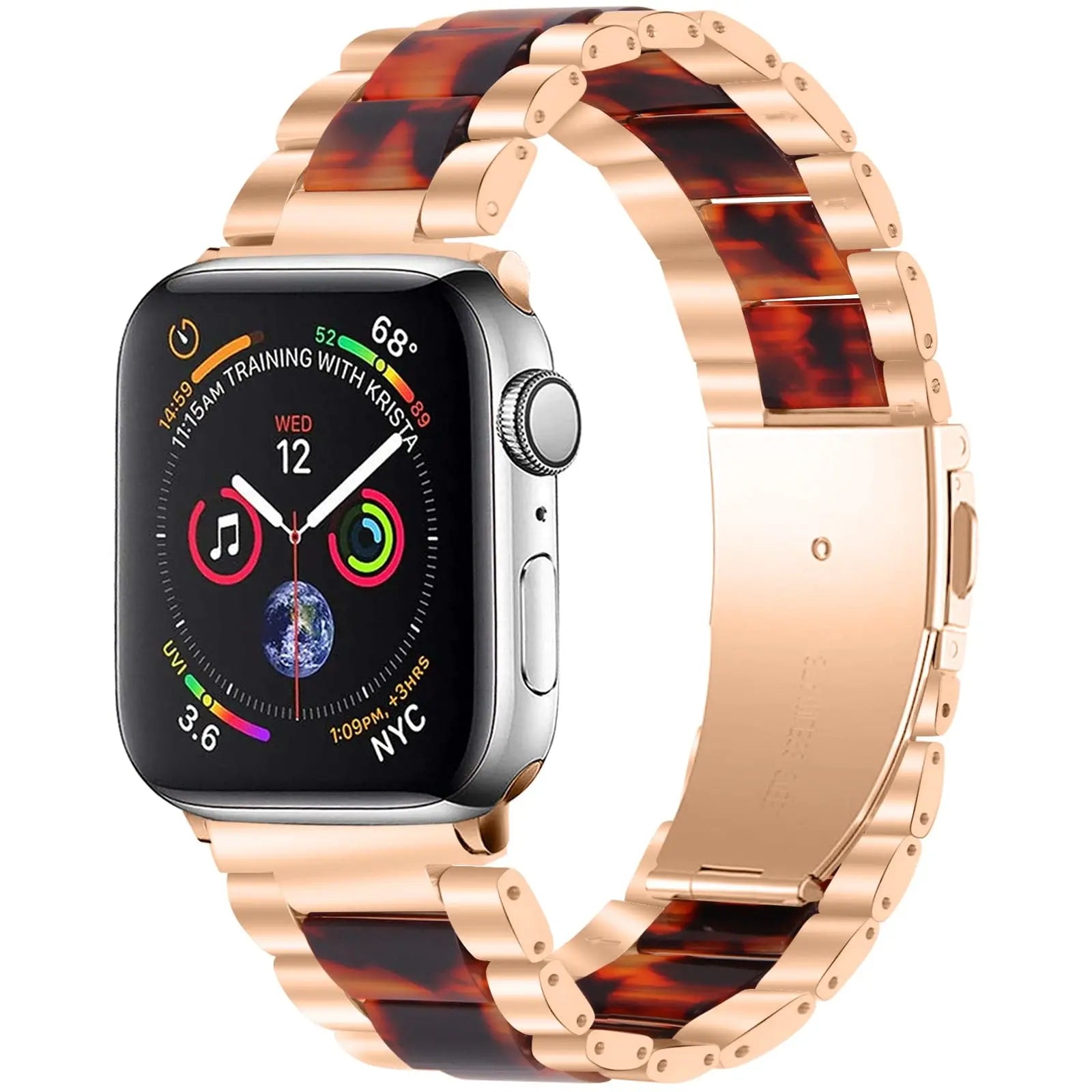 Stainless Steel Resin Band For Apple Watch Series 7 - Pinnacle Luxuries