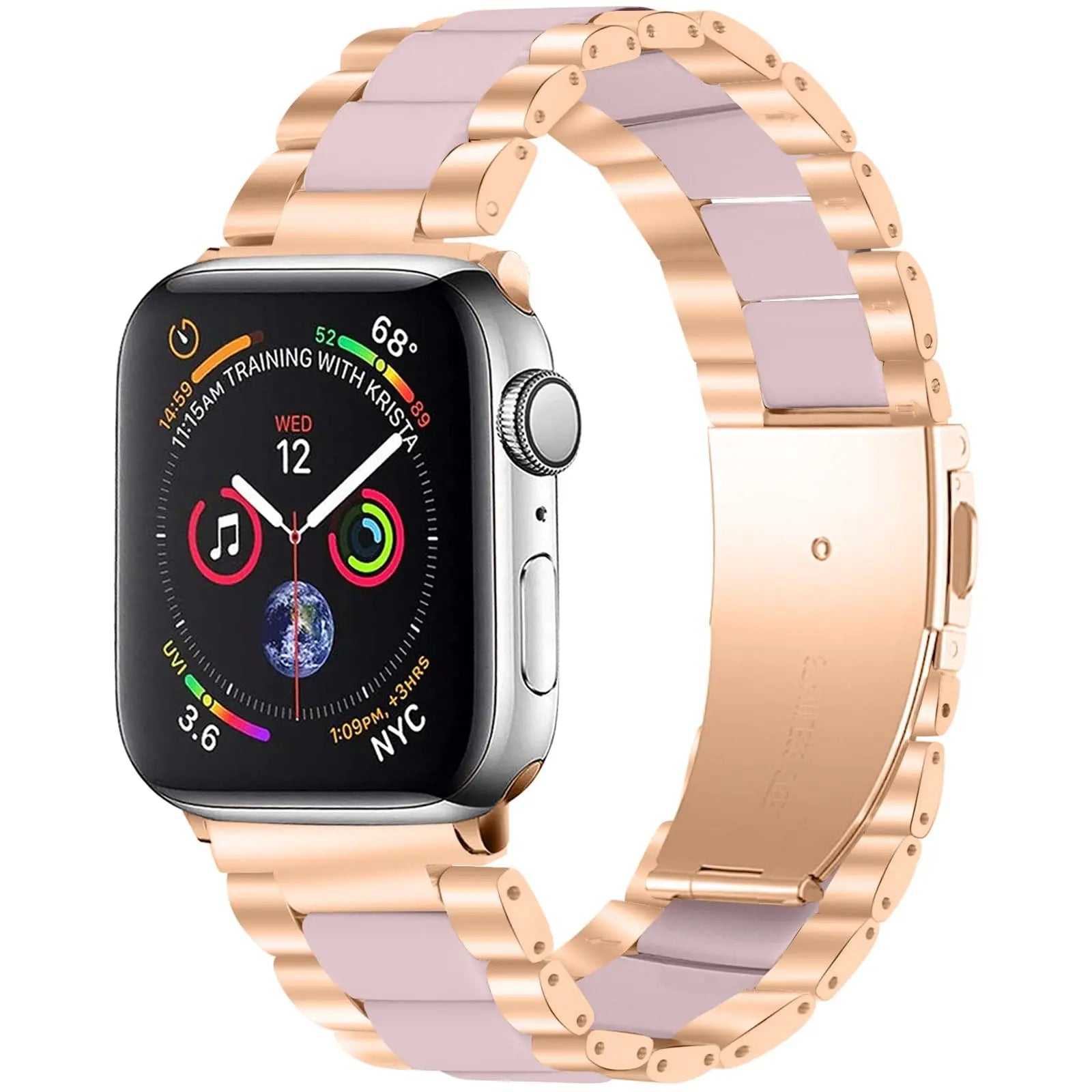 Stainless Steel Resin Band For Apple Watch Series 7 - Pinnacle Luxuries