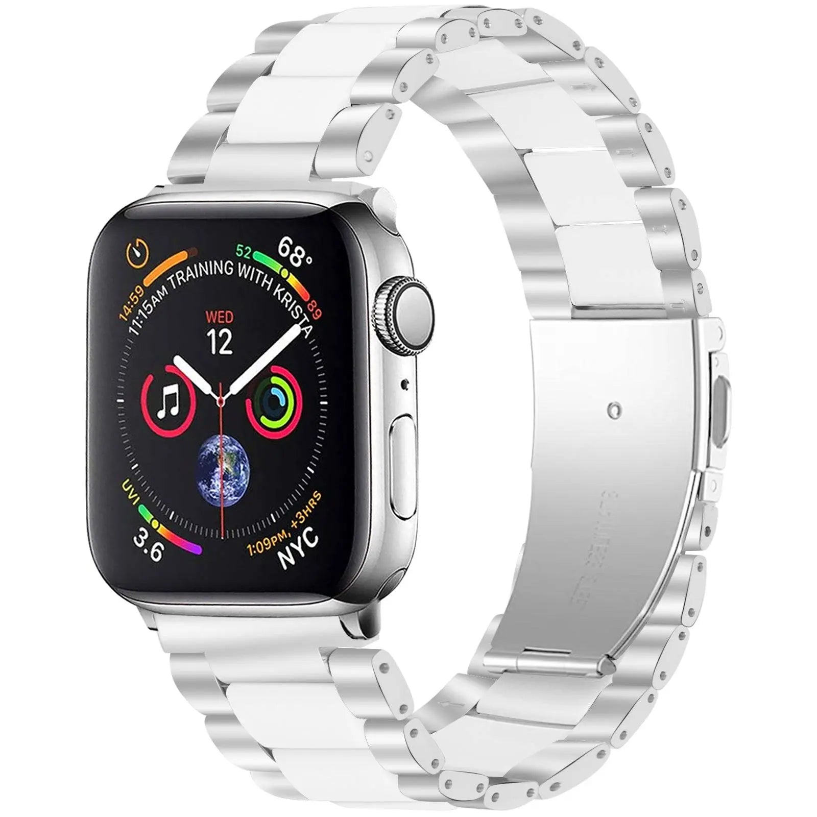 Stainless Steel Resin Band For Apple Watch Series 7 - Pinnacle Luxuries