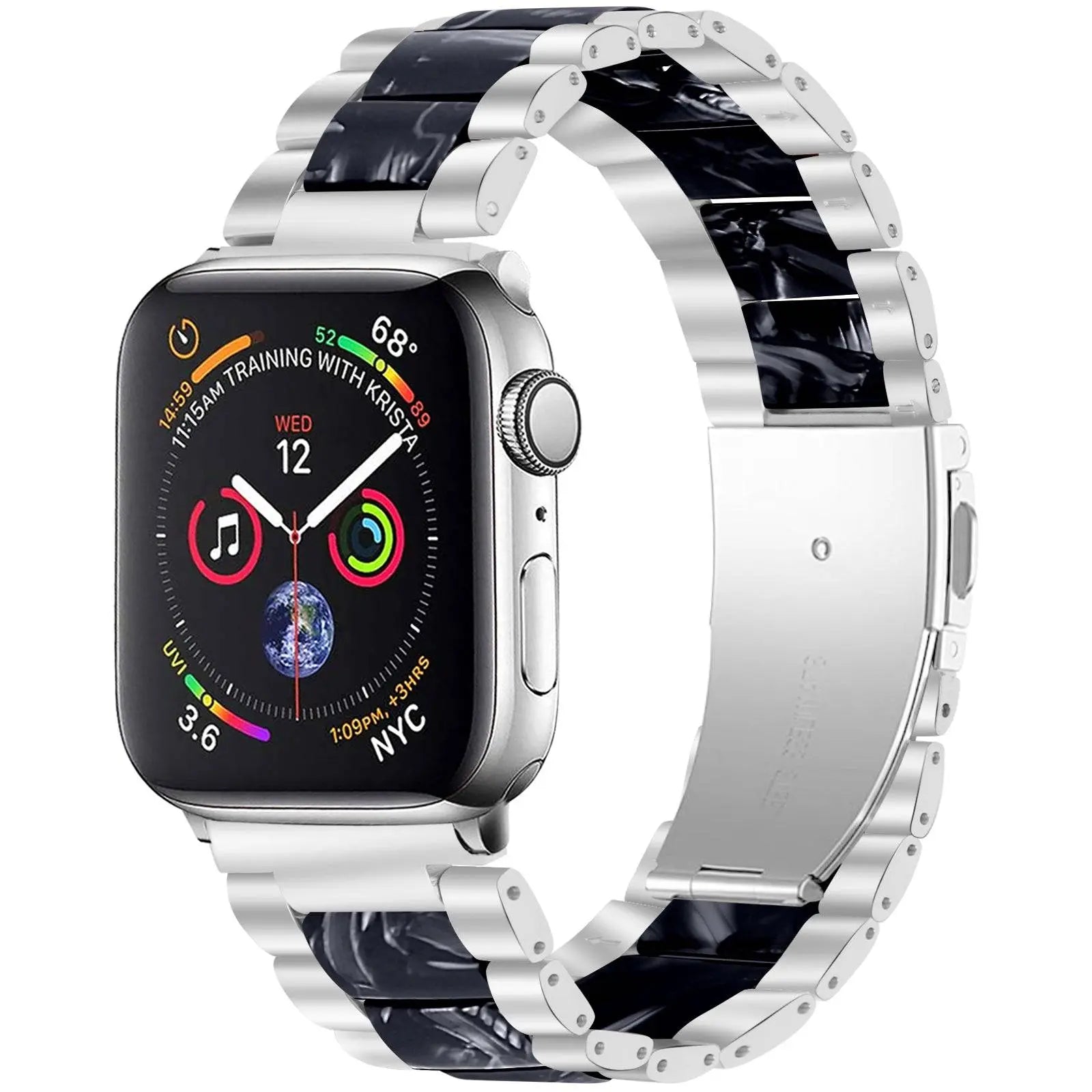 Stainless Steel Resin Band For Apple Watch Series 7 - Pinnacle Luxuries