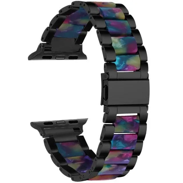 Stainless Steel Resin Band For Apple Watch Series 7 - Pinnacle Luxuries