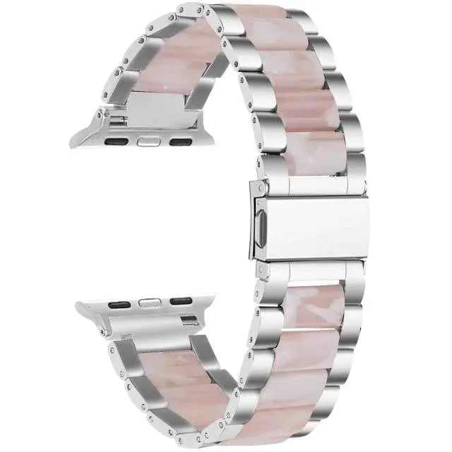 Stainless Steel Resin Band For Apple Watch Series 7 - Pinnacle Luxuries